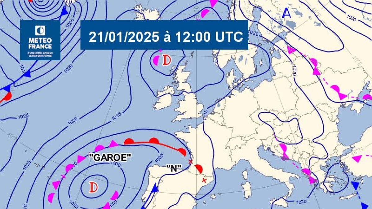La borrasca Garoe ens afectarà lleument amb el pas de diferents fronts