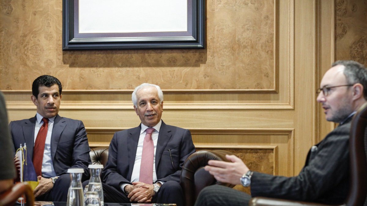 El viceministre d'Afers Exteriors de Qatar, Bin Saad Al Muraikhi, amb el cap de Govern, Xavier Espot