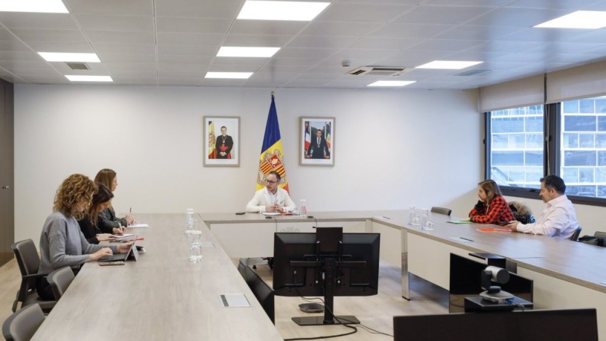 Reunió d’Espot amb els psicòlegs.