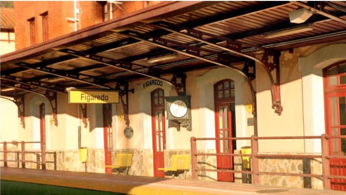 L'estació de tren de Figaredo a Astúries
