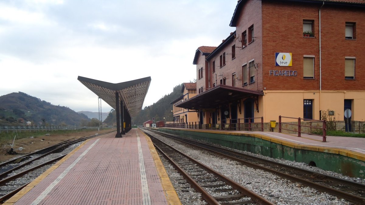 L'estació de tren de Figaredo.