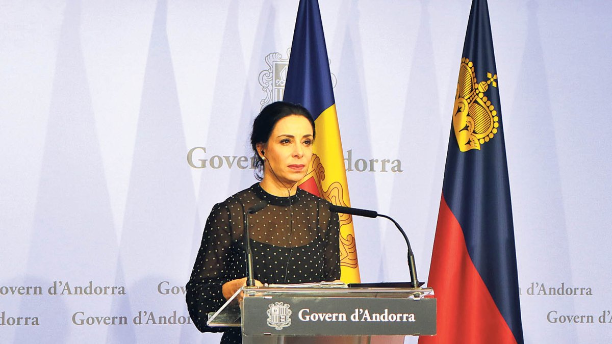 Dominique Hasler durant la seva visita al Principat.