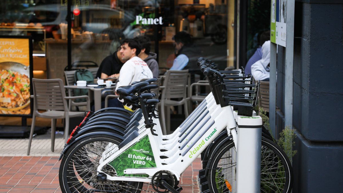 Una parada de bicis de Cicland.
