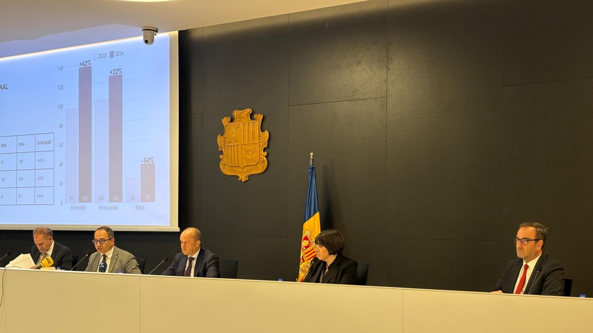 Canòlich Mingorance durant l'avançament de les estadístiques judicials