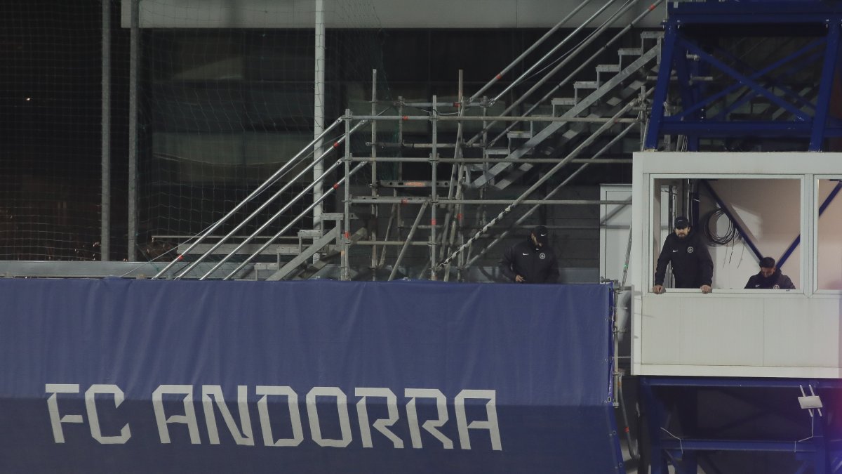 Piqué, durant el partit d'aquesta tarda