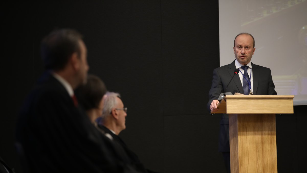 El president del CSJ durant el discurs de divendres.