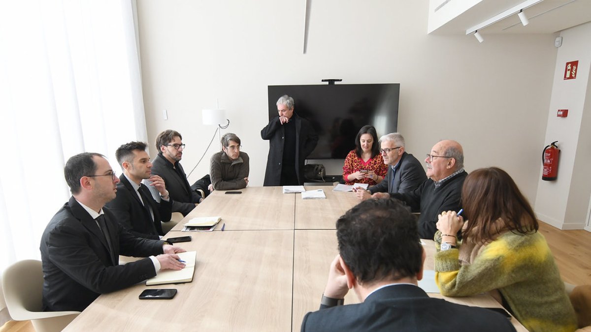 La reunió de treball, ahir.