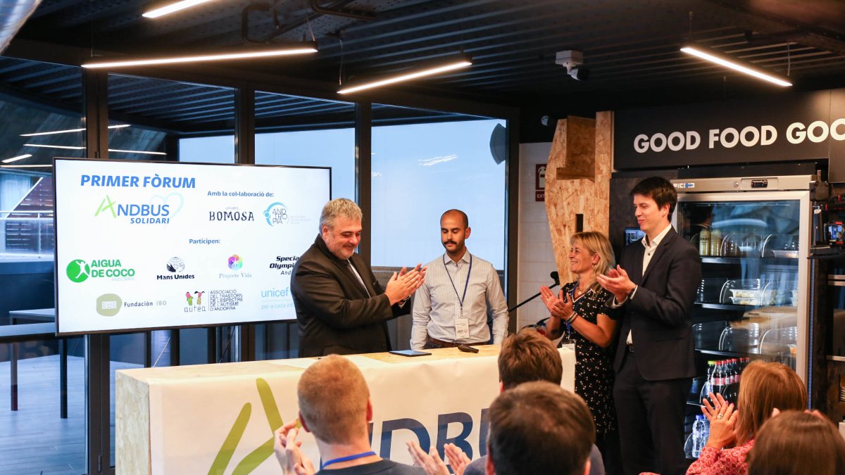 Un moment de la primera edició del Fòrum Andbus Solidari