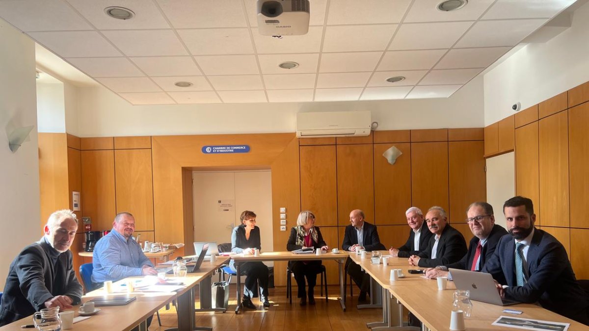 Representants de la CEA i la Cambra ahir amb els seus homòlegs de l'Arieja