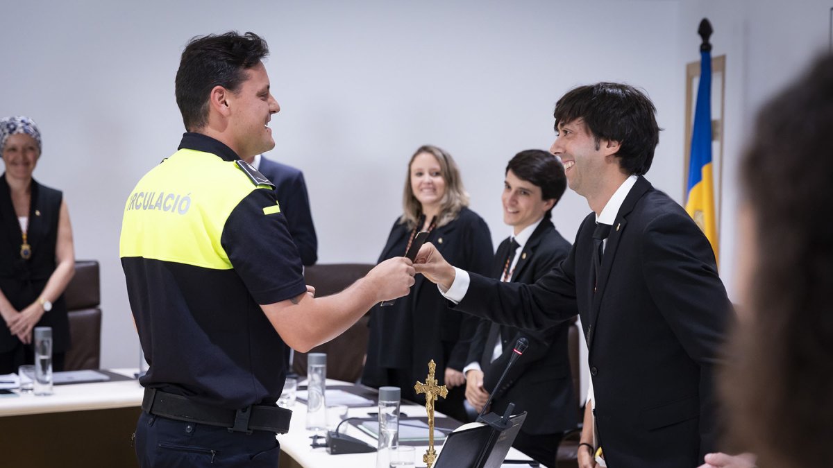 Un dels darrers juraments d'agents de circulació d'Andorra la Vella