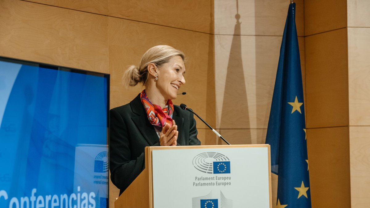 Krzepkowska durant la seva visita a Andorra.