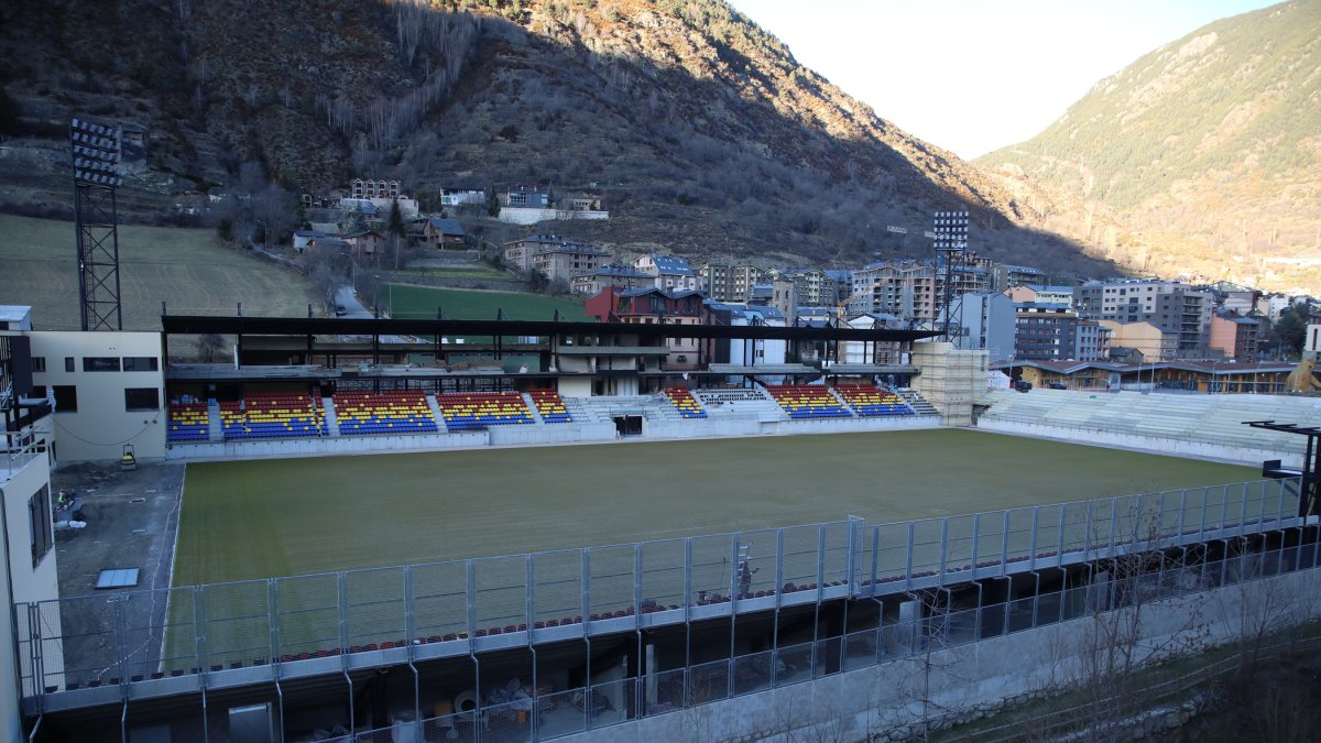 El nou estadi de la FAF a Encamp.