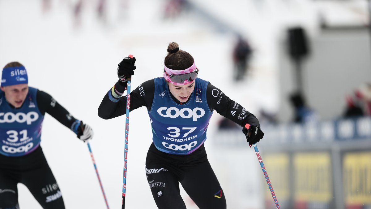 Del Rio, durant l’esquiatló del Mundial.