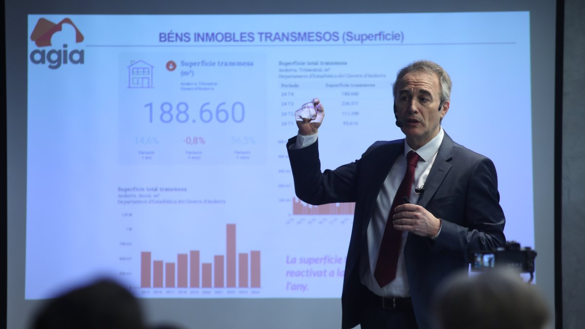 Luis Alberto Fabra durant la presentació de l'informe immobiliari de l'AGIA