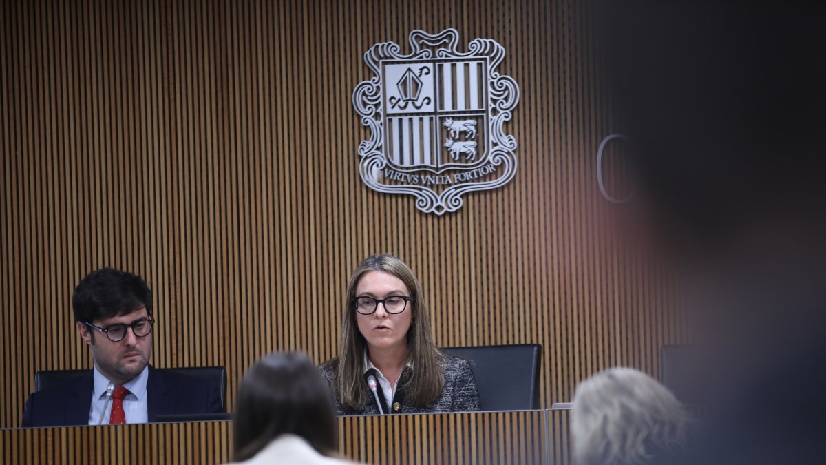 Carlos Mesas i Sílvia Davan, secretari i vocal dels economistes.