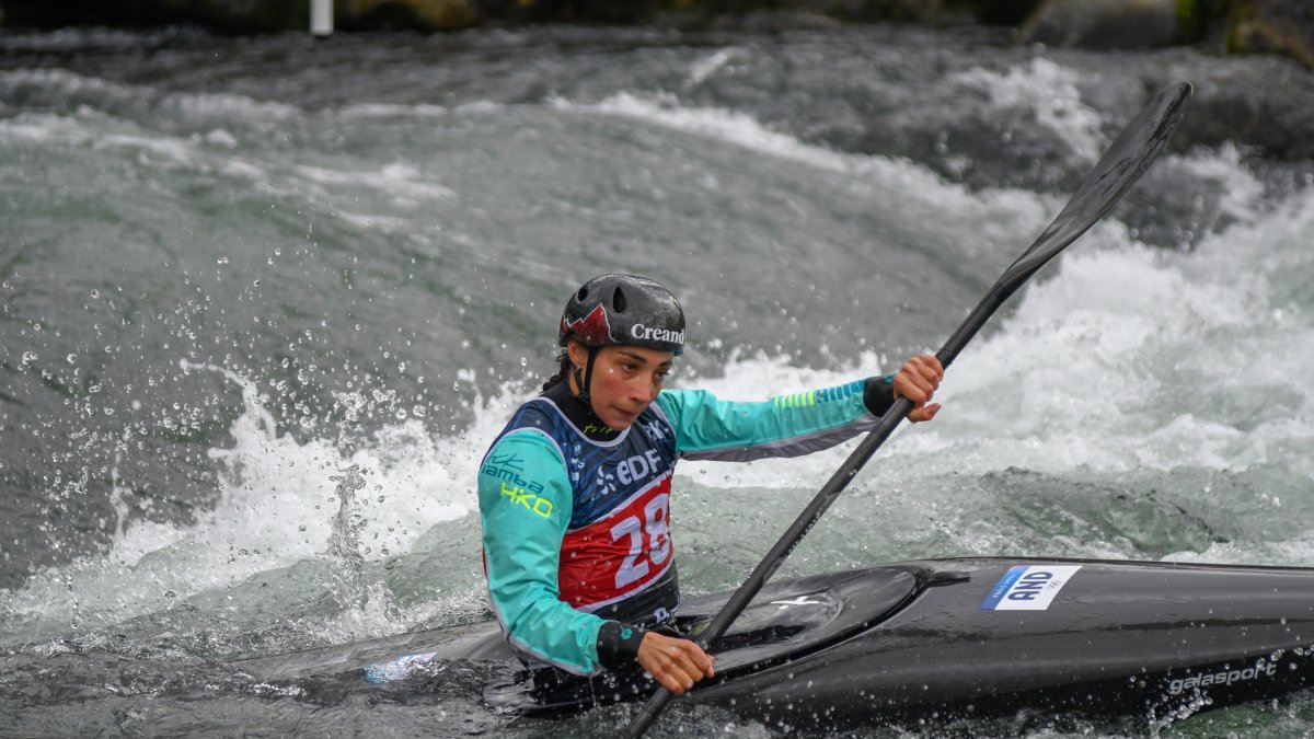 Mònica Doria durant la baixada de la final