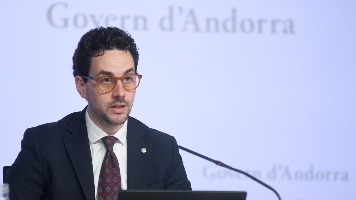 Guillem Casal en una roda de premsa posterior al consell de ministres.