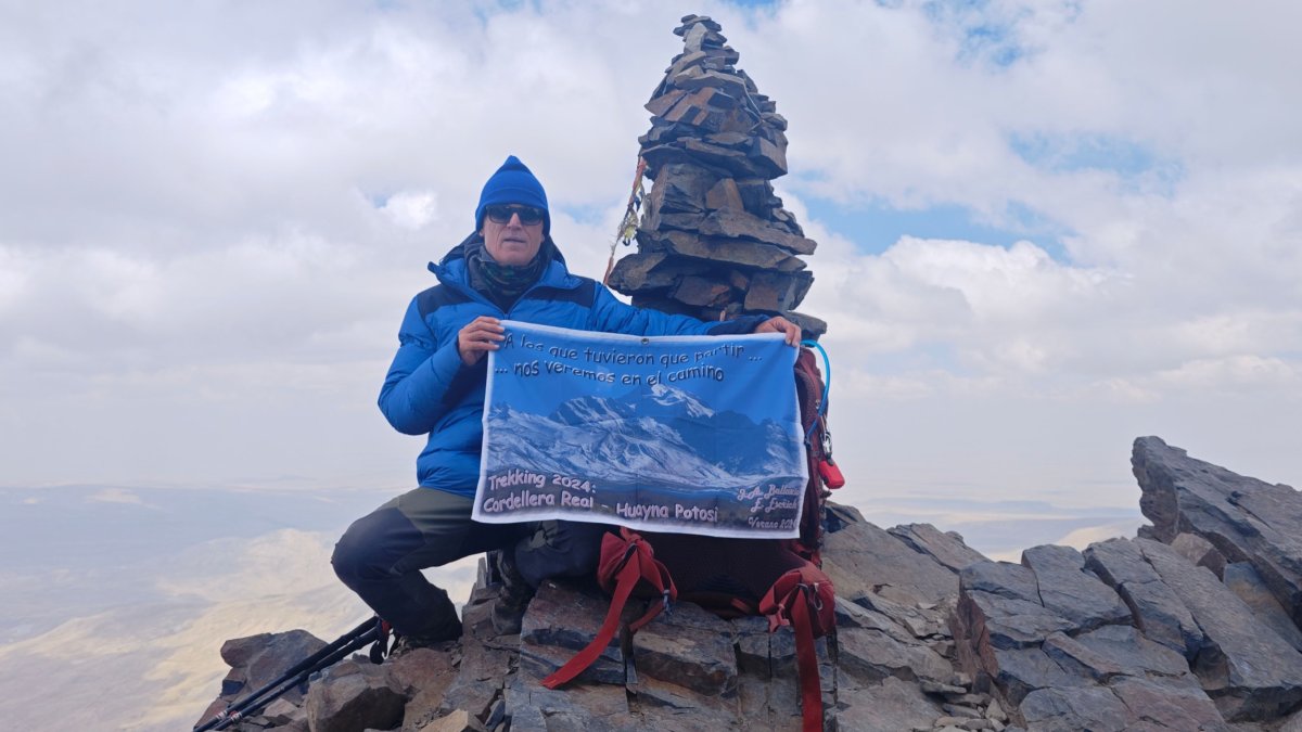 Josep Antoni Ballarín, en un dels cims que ha coronat.