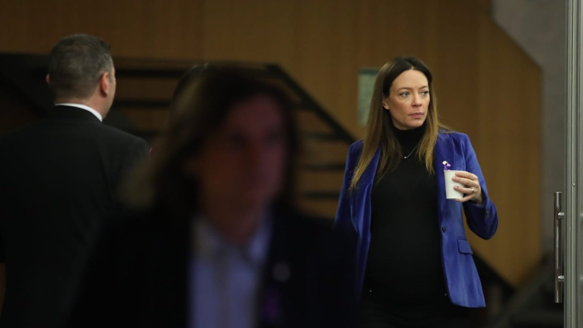 La ministra Helena Mas al Consell dijous passat poc abans de ser mare