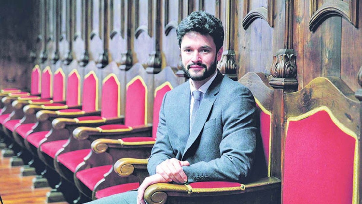 El líder de Concòrdia, Cerni Escalé, a Casa de la Vall.