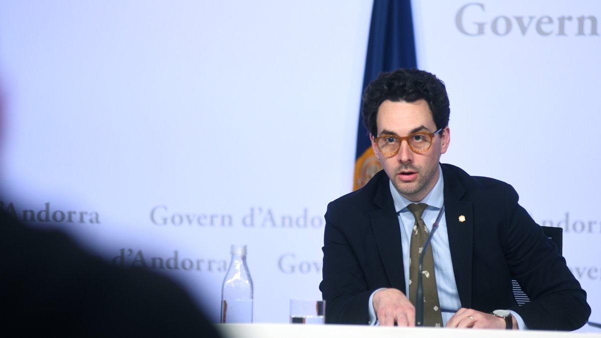 El ministre Guillem Casal en la roda de premsa d'aquest dimecres