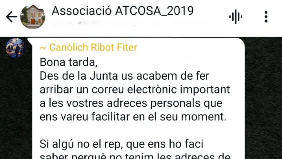 El missatge i el formulari.