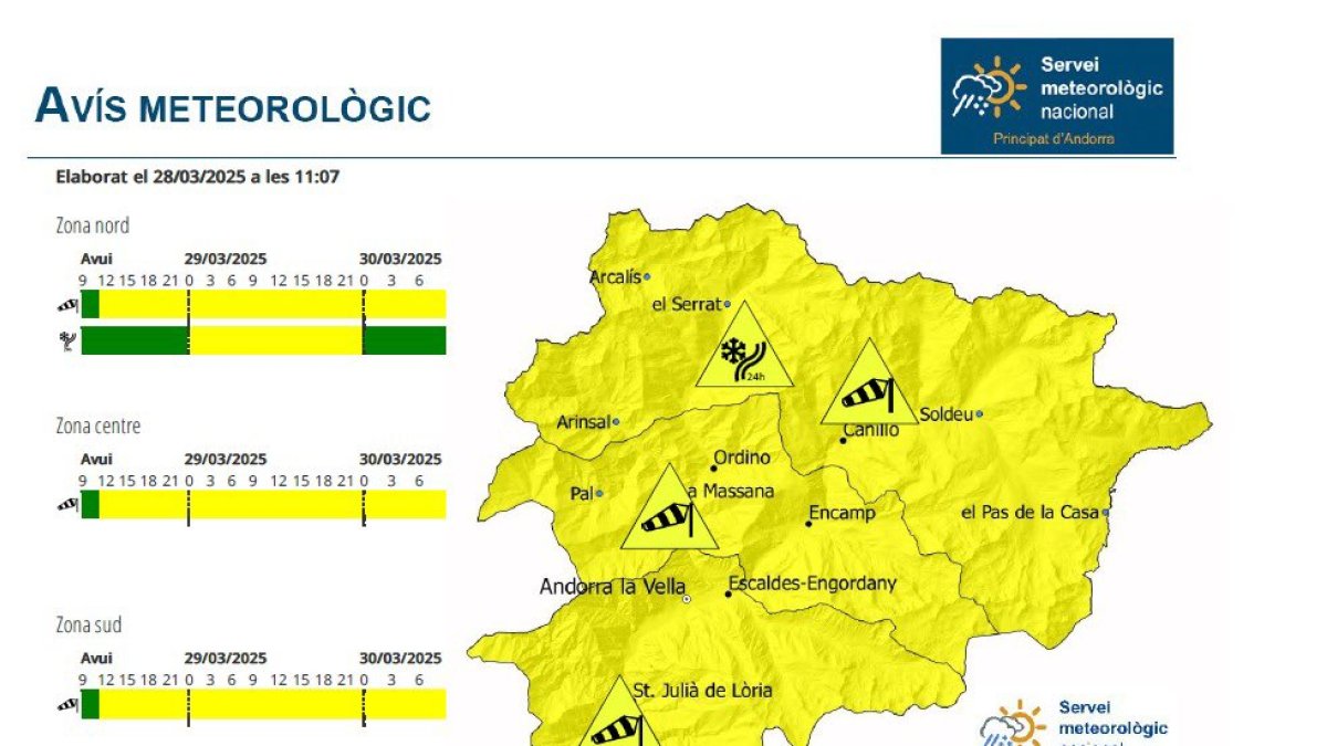 Avís groc per fort vent