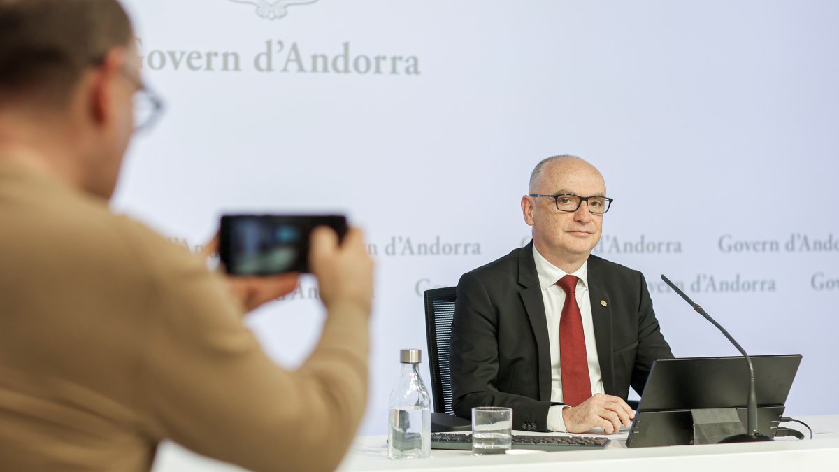Ramon Lladós durant la roda de premsa de presentació de l'estat dels comptes de 2024