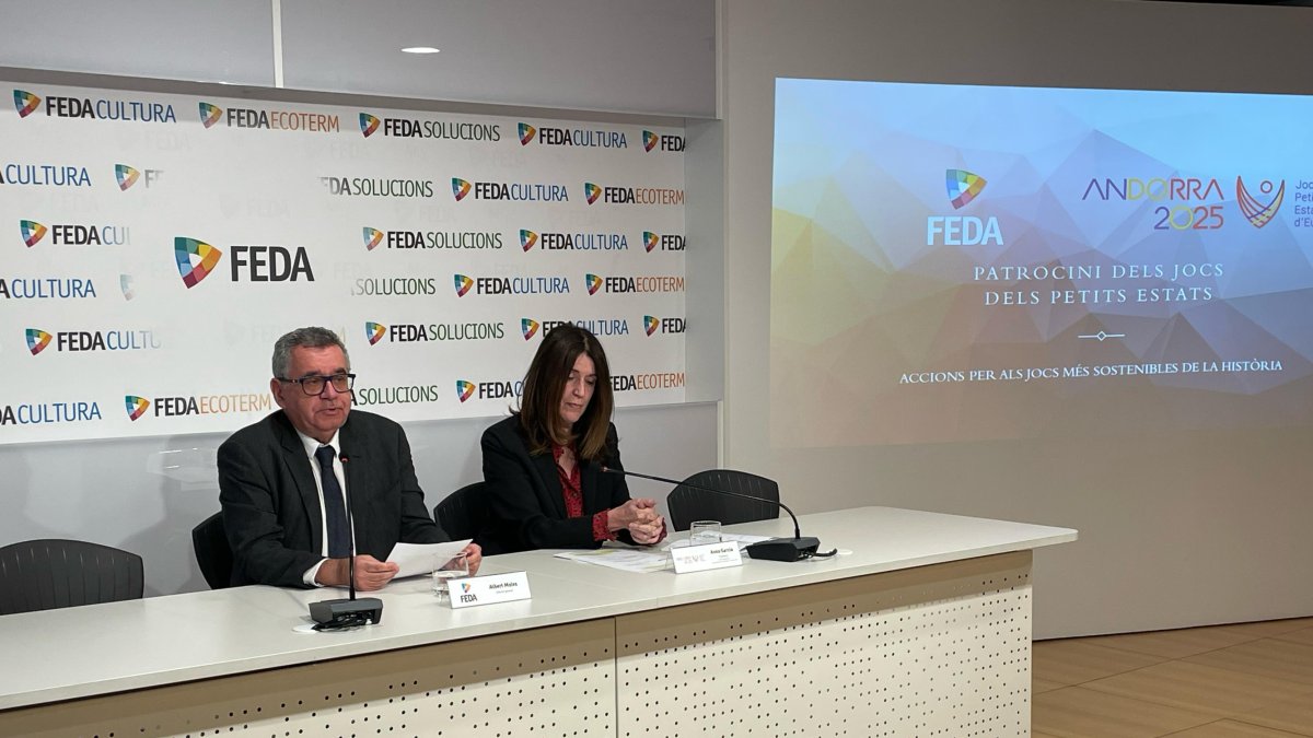 Albert Moles, de FEDA, i Anna Garcia, presidenta del comitè organitzador.