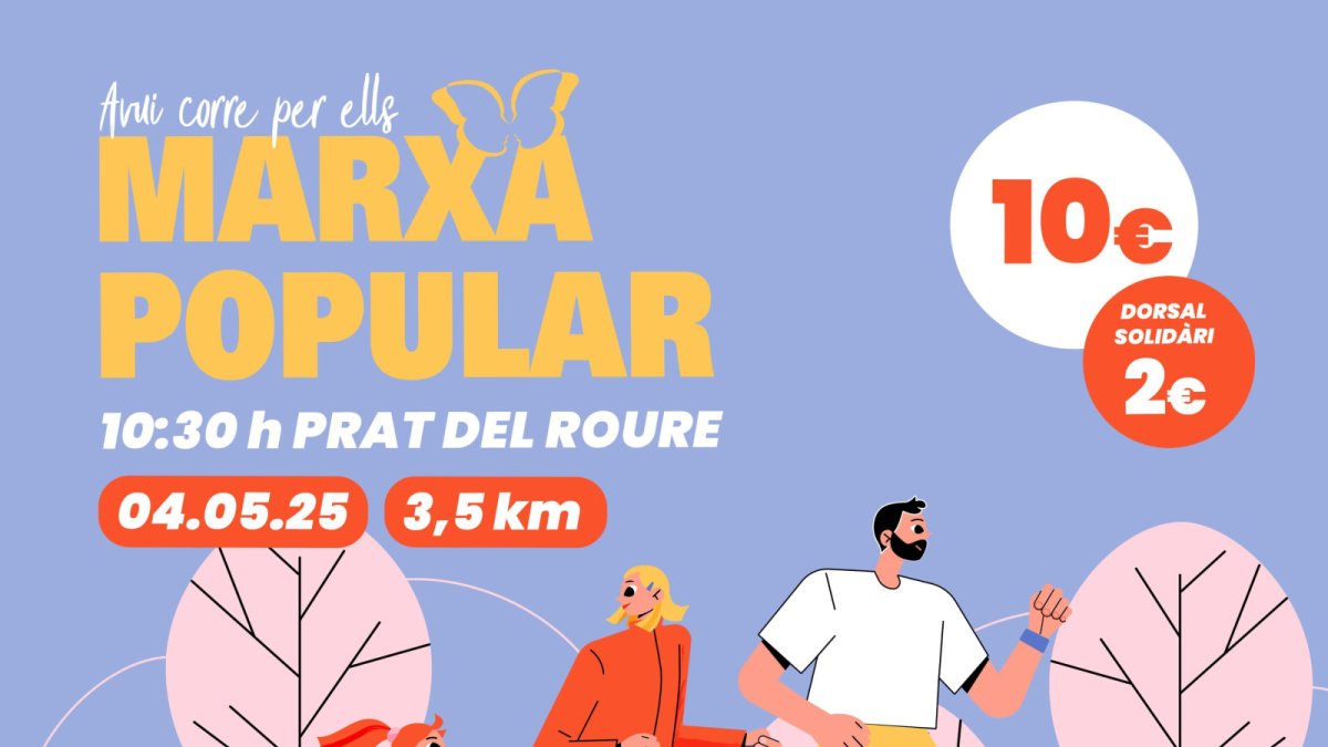 El cartell de la marxa popular que tindrà lloc el 4 de maig.