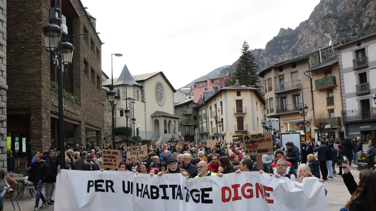 La manifestació per un habitatge digne del 5 d'abril