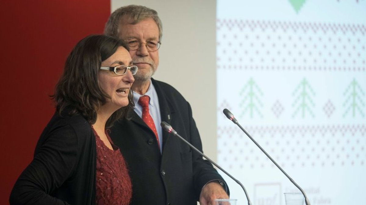 Figueras, en un acte a la UPF.