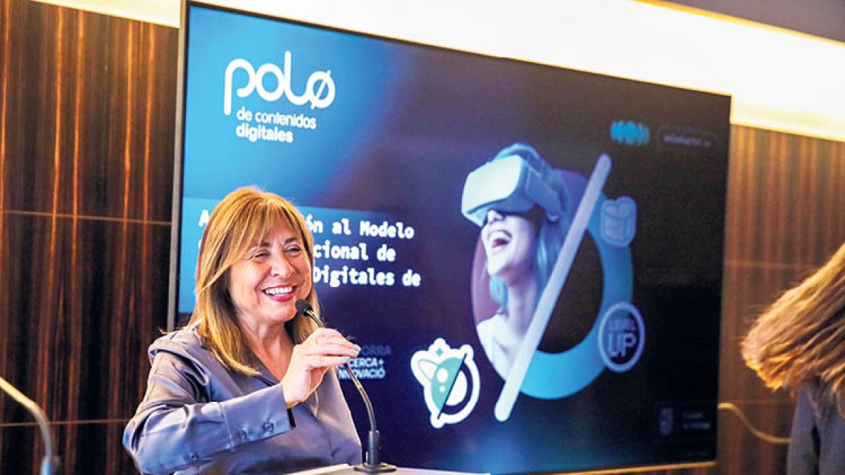 La ministra d’Economia, Conxita Marsol, a la presentació del Cim Digital Andorra.