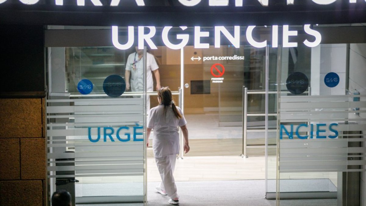 Entrada al servei d’urgències de l’hospital.
