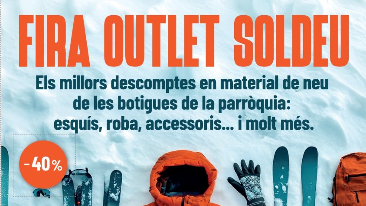 Cartell de la primera fira 'outlet' de Soldeu