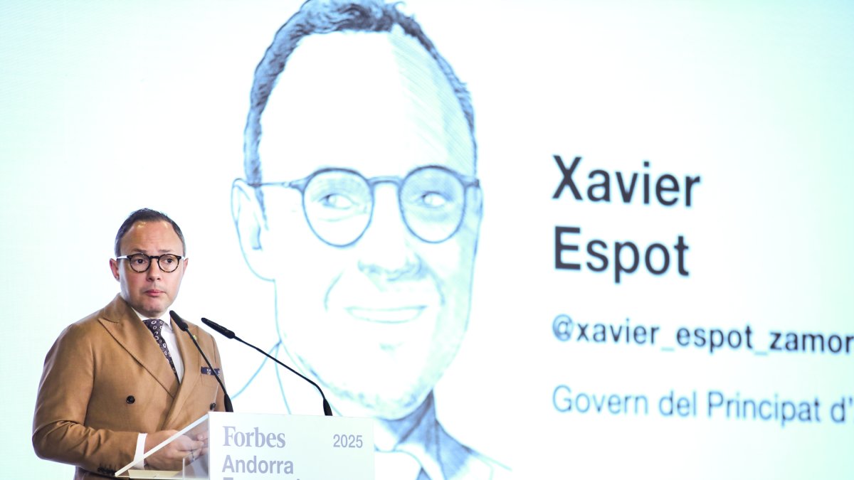 Espot durant la intervenció al Forbes Andorra Economic Summit.