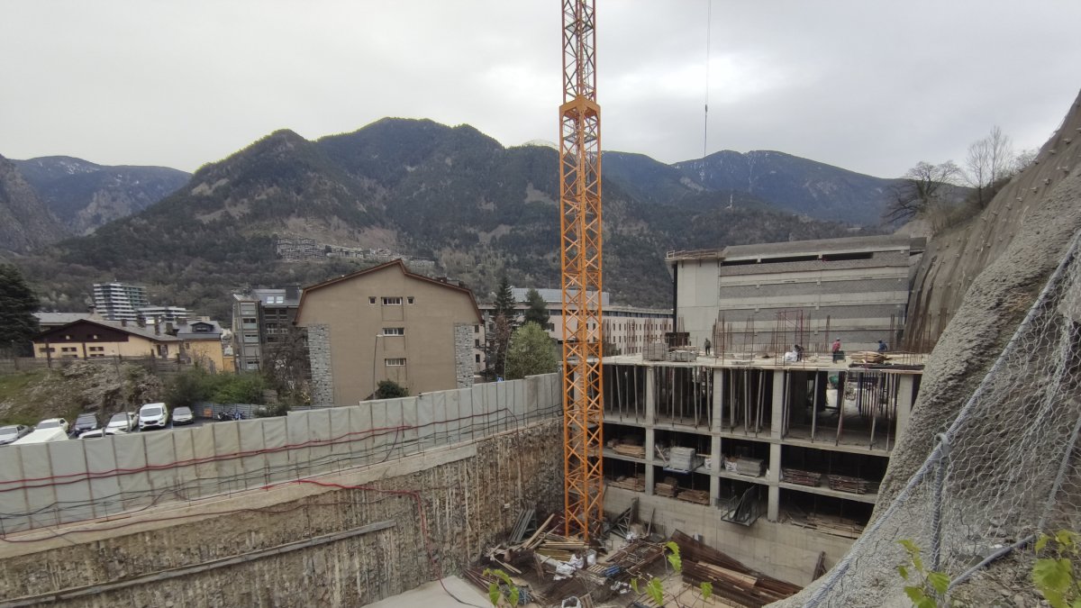 Les obres de construcció del conjunt residencial.