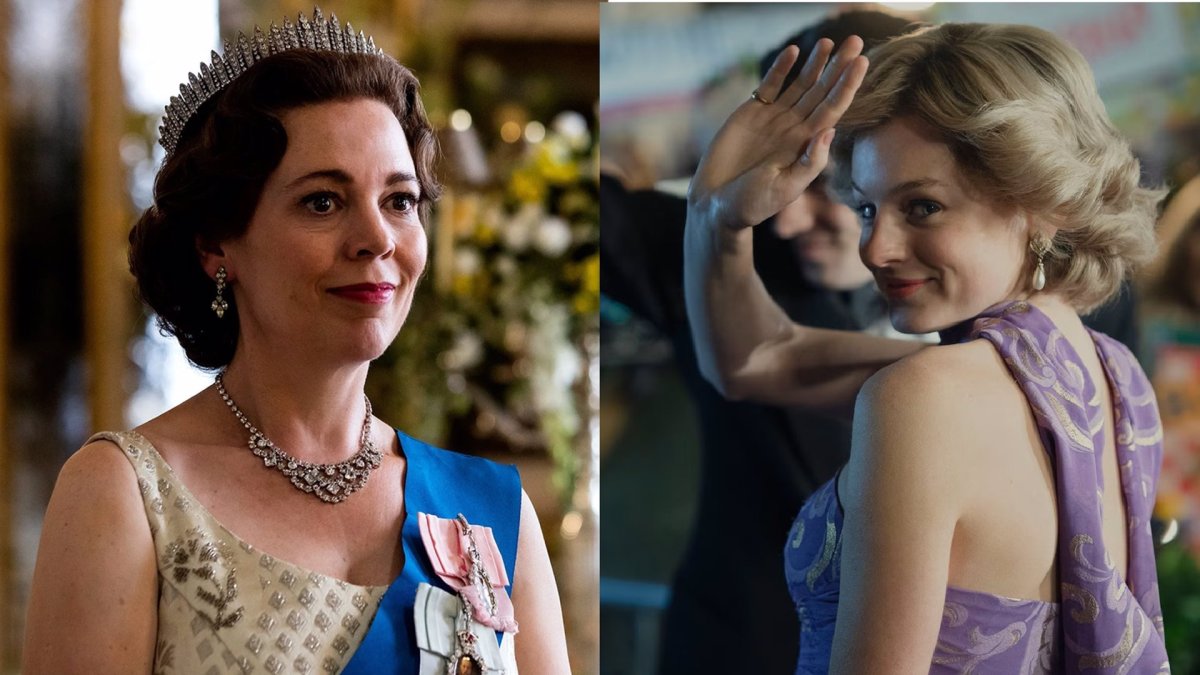 Emma Corrin y Olivia Colman