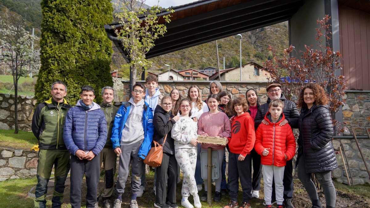 Plantació d'arbres dels alumnes de l'Escola Verda d'Encamp