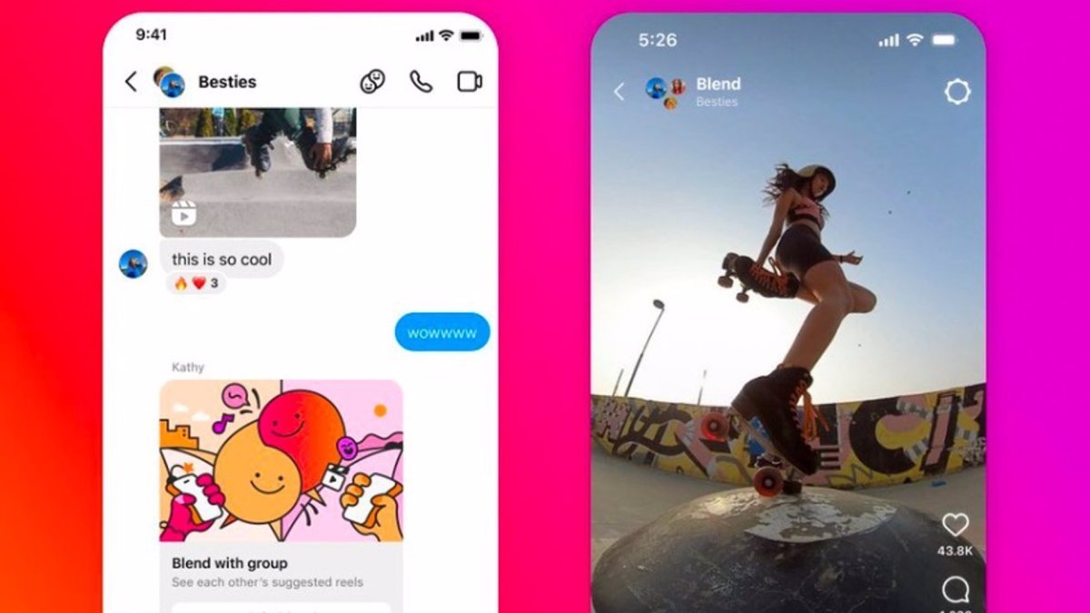 La funció 'Blend' a Instagram.