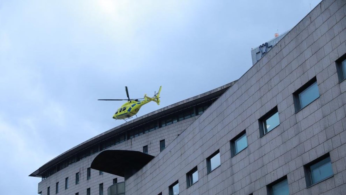 L'helicòpter a l'hospital