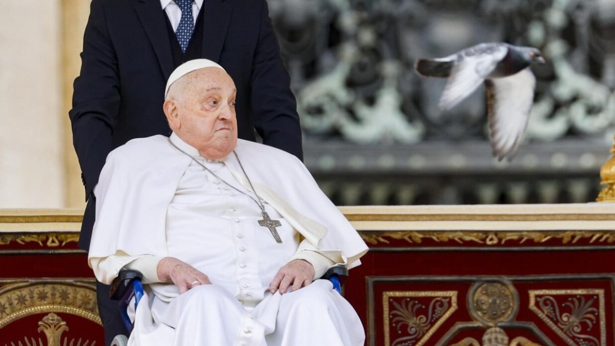 El Papa Francesc, en el seu últim acte a la plaça de Sant Pere