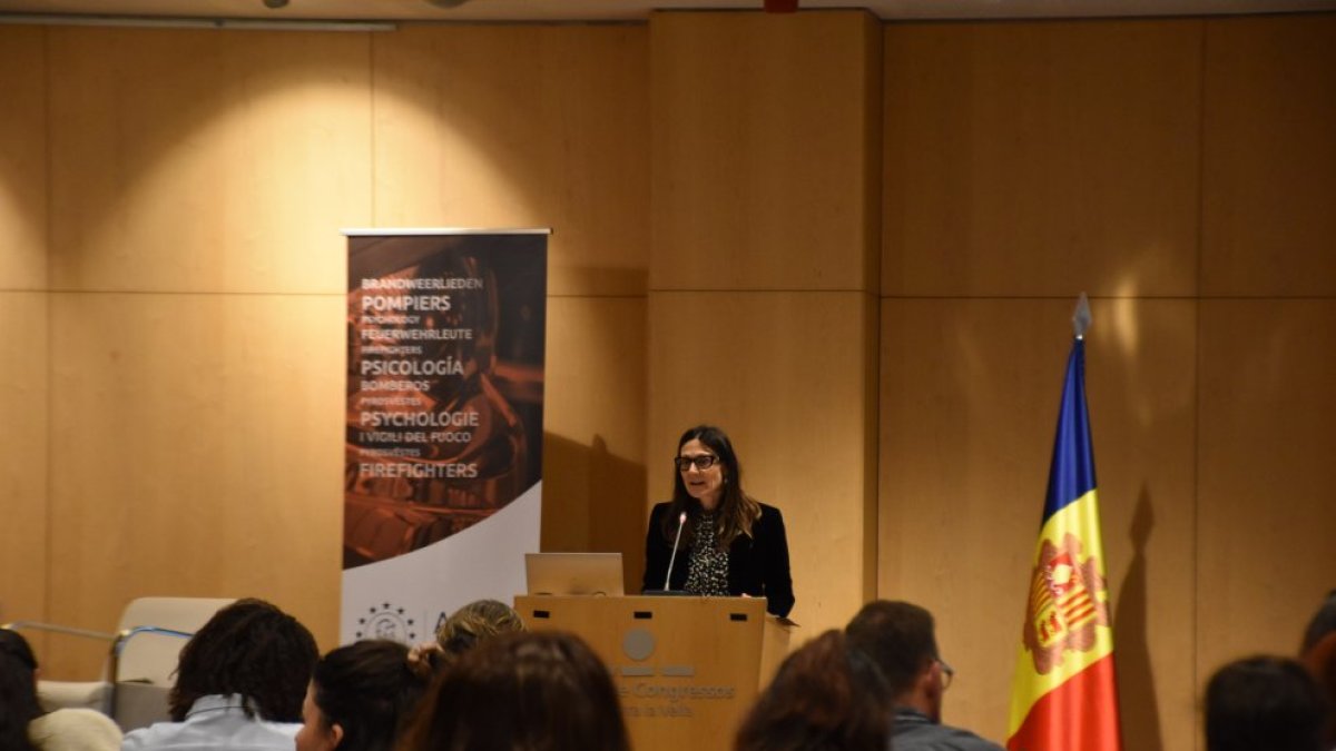 La ministra Ester Molné, durant la inauguració del Congrés europeu.