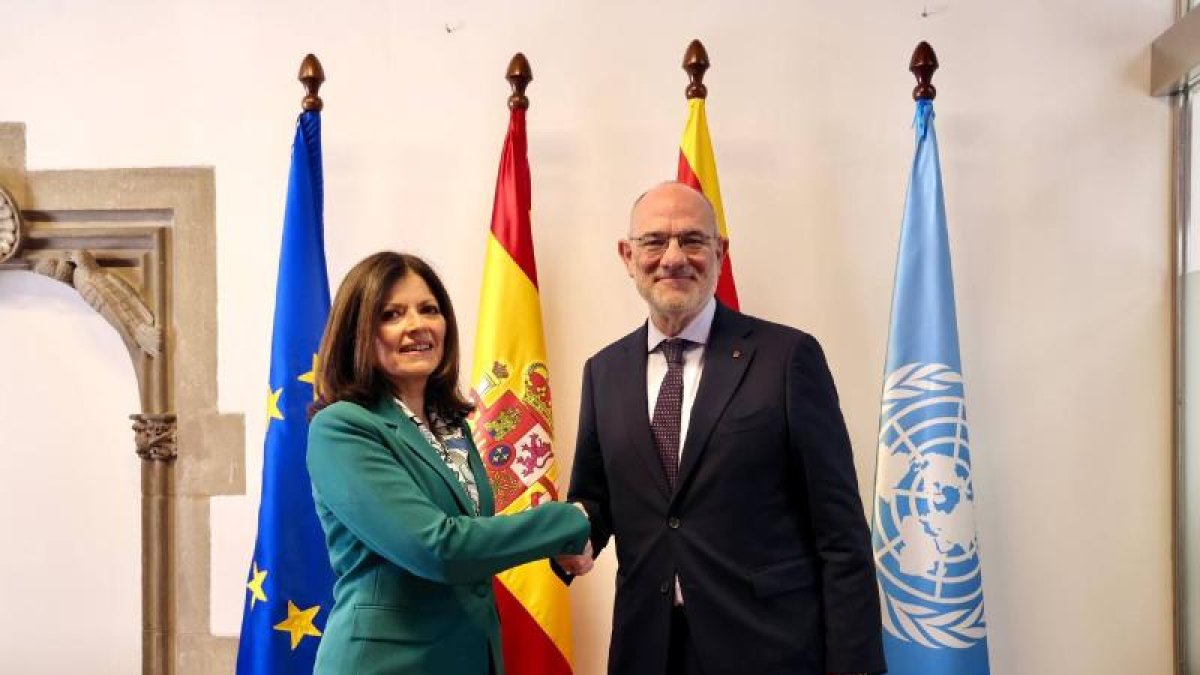 La ministra d'Afers Exteriors, Imma Tor, amb el conseller d’Unió Europea i Acció Exterior de la Generalitat, Jaume Duch.