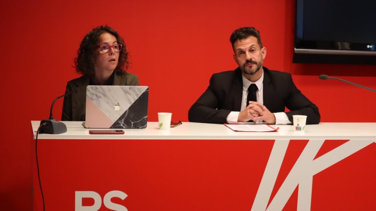 Alís i Casal, ahir en roda de premsa.