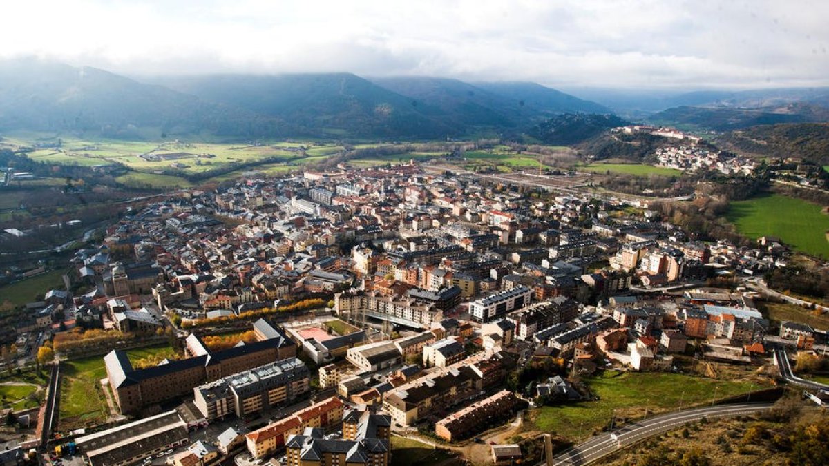 Imatge aèria de la Seu d’Urgell.