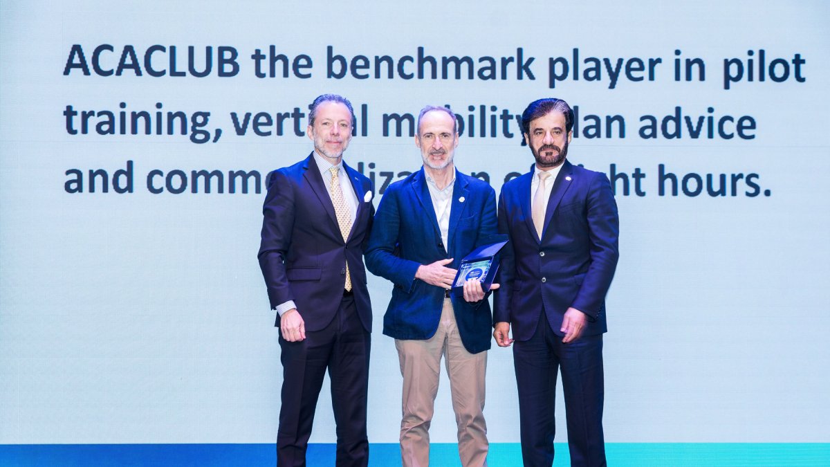 Jorge F. Delgado, director general del RACE i president de la REGIO I de la FIA; David Fraissinet, director general ACA CLUB i Mohamed Ben Sulayem, president de la FIA.