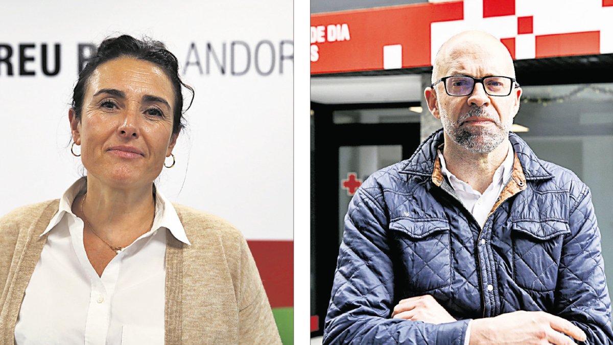 Vicky Marrugat i Alexis Estopiñán, que avui aspiren a presidir la Creu Roja.
