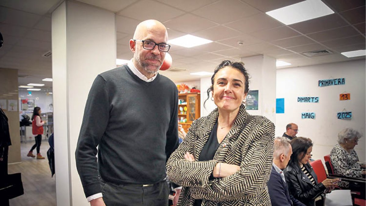 Alexis Estopiñán i Vicky Marrugat després de saber-se el resultat de les eleccions.