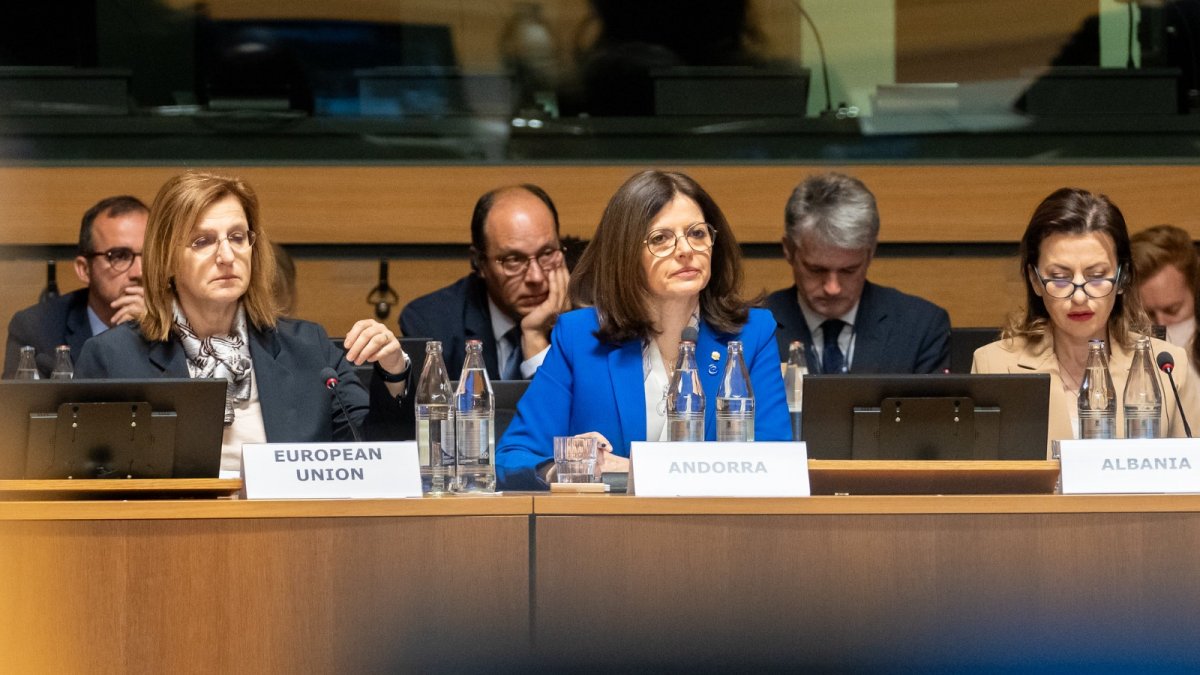Imma Tor durant el 134è Comitè de Ministres a Luxemburg.